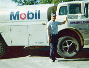 Ron and old Mobil truck